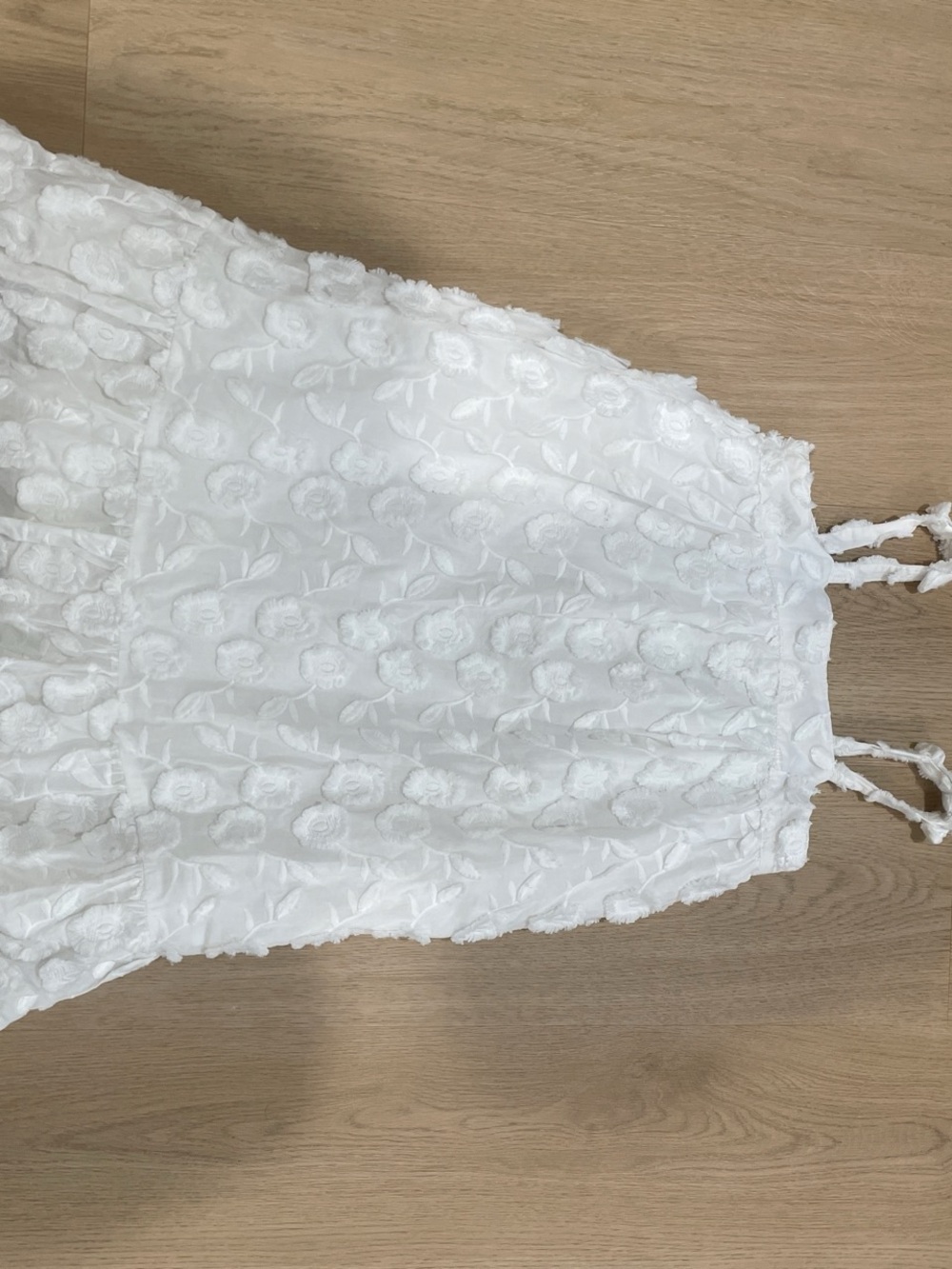 Janie and Jack White Floral Textured Sundress
